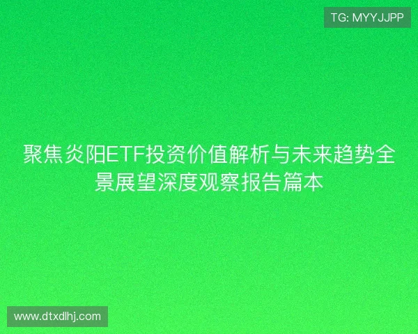 聚焦炎阳ETF投资价值解析与未来趋势全景展望深度观察报告篇本